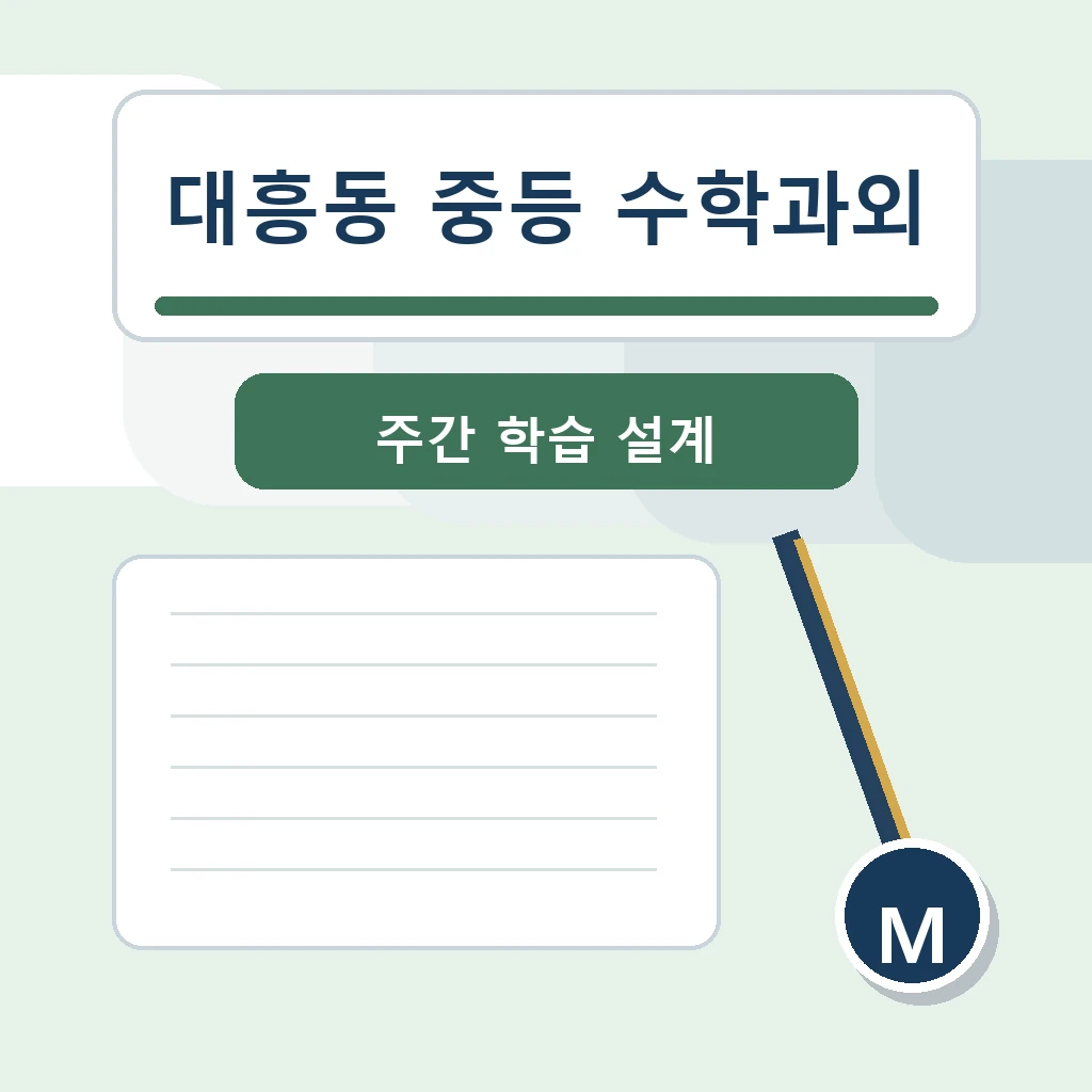 대흥동 중학생 중등 수학과외 학습정보