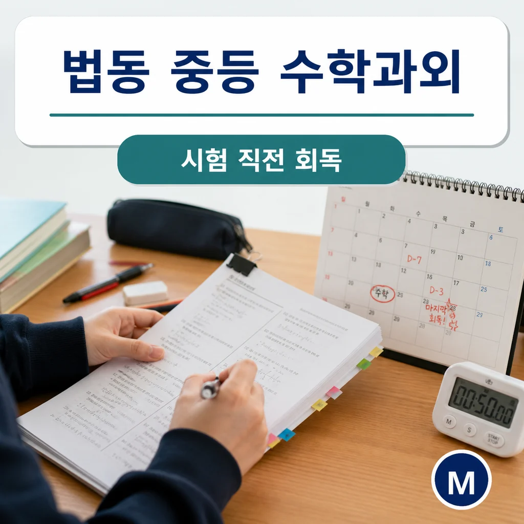 법동 중학생 중등 수학과외 학습정보
