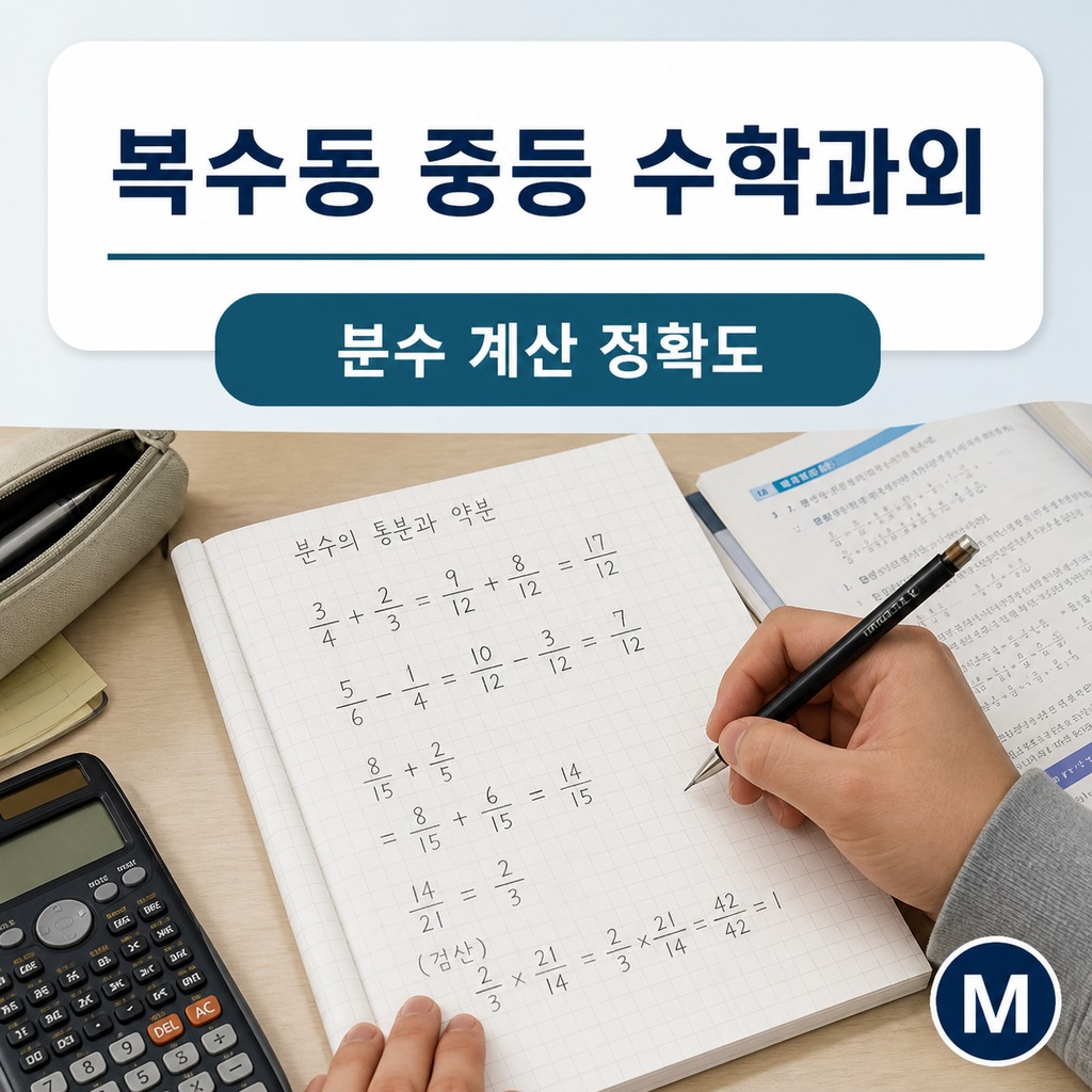 수학 문제를 풀며 계산 과정과 검산을 기록하는 학습 장면