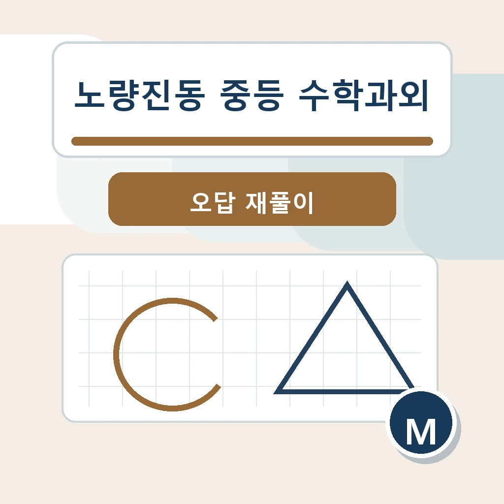 노량진동 중학생 중등 수학과외 학습 장면