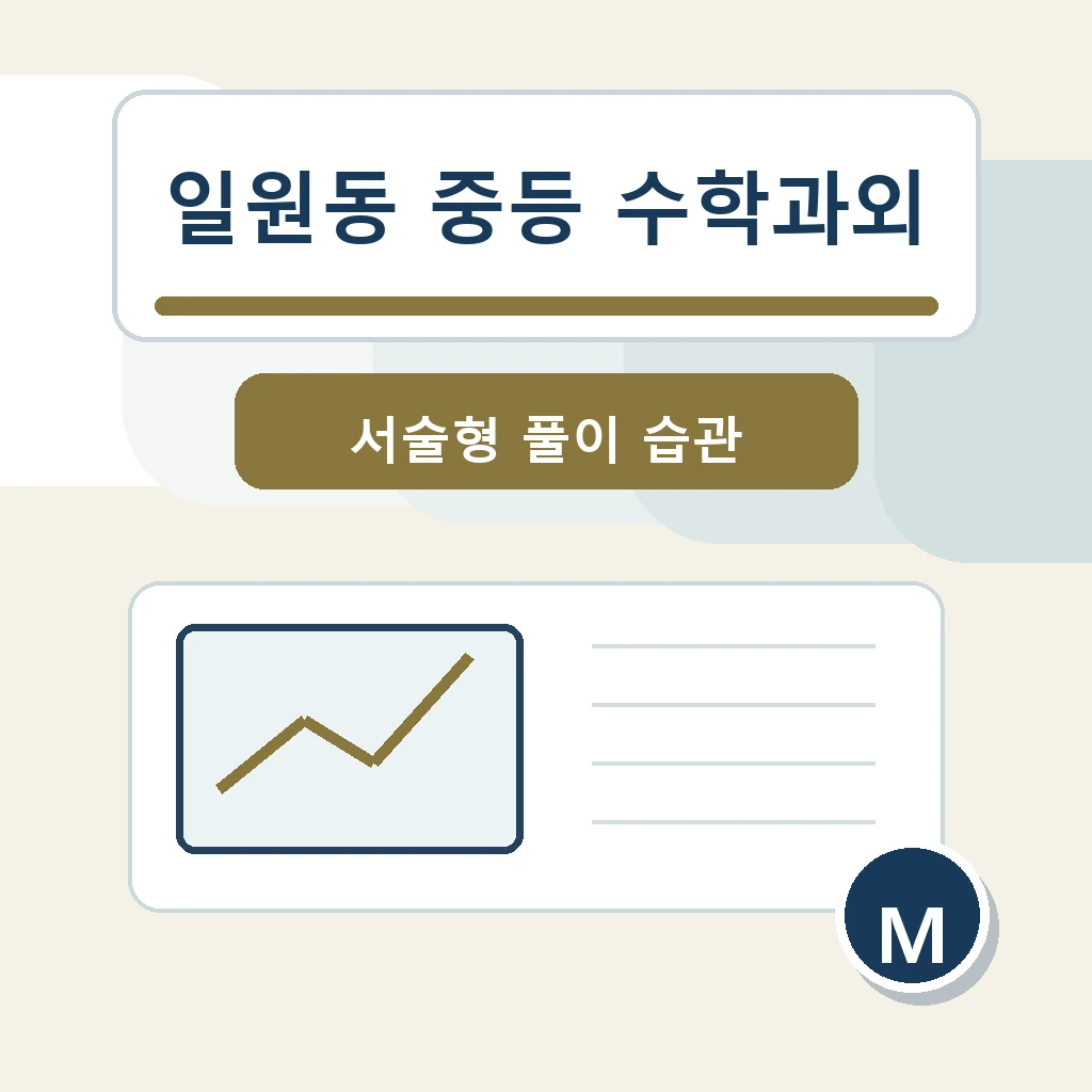 일원동 중학생 중등 수학과외 학습 장면