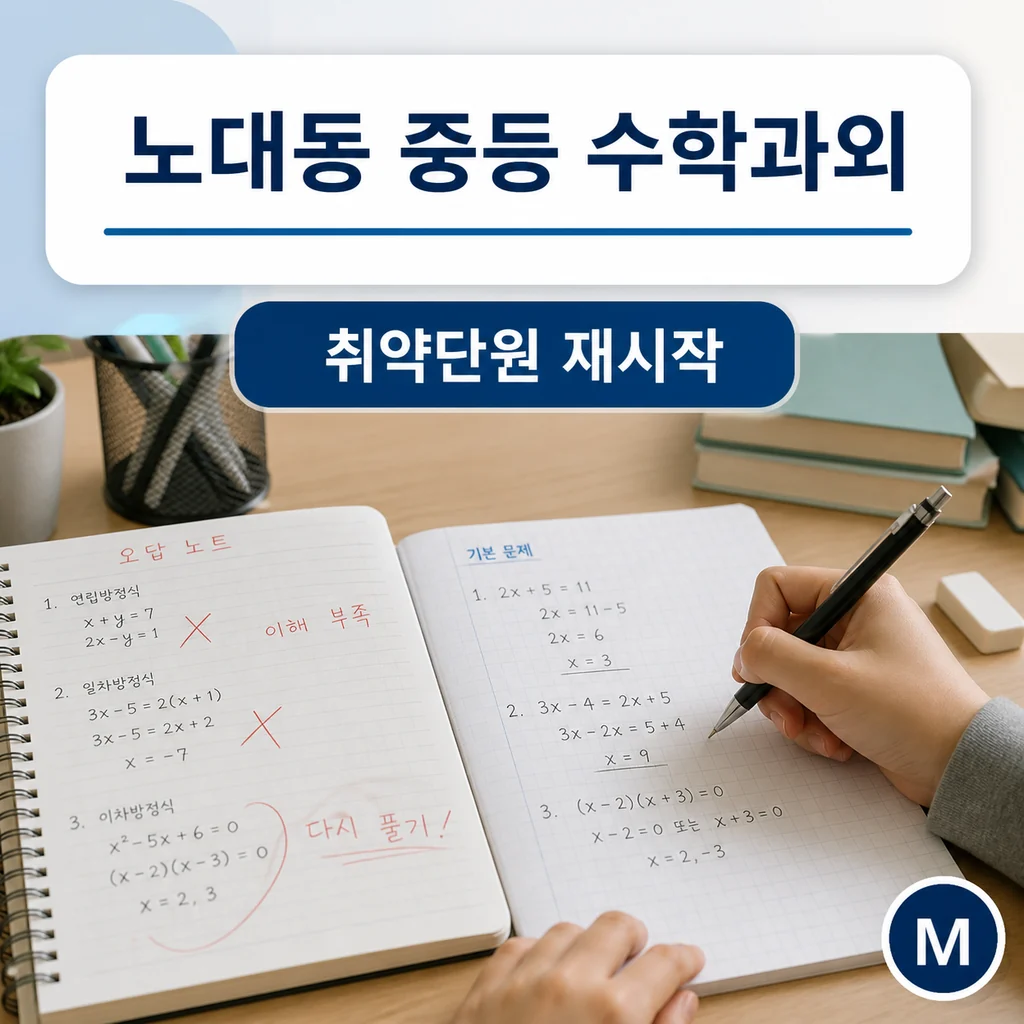 노대동 중학생 중등 수학과외 학습정보