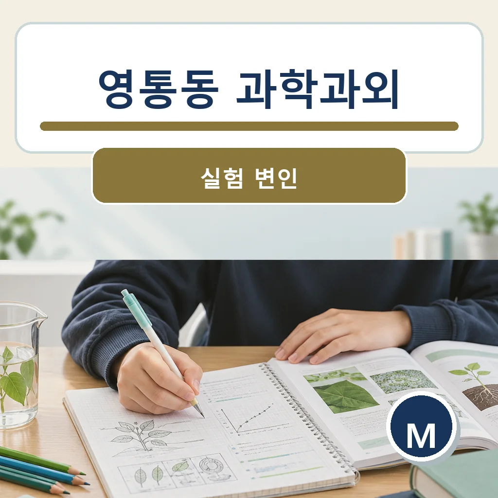 영통동 과학과외 실험 변인 학습정보