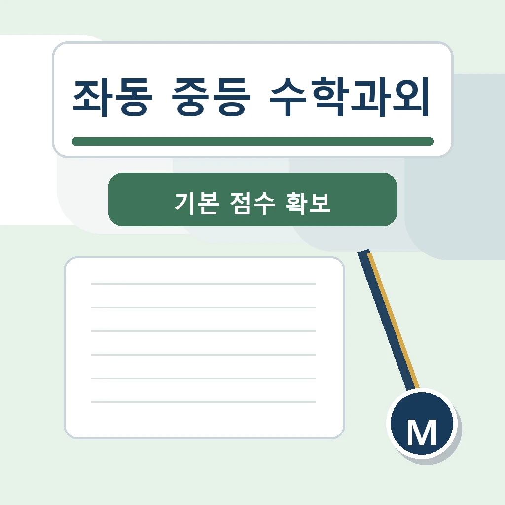 좌동 중학생 중등 수학과외 학습정보
