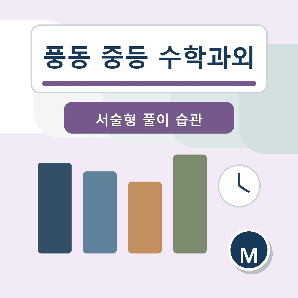 풍동 중학생 중등 수학과외 학습 장면