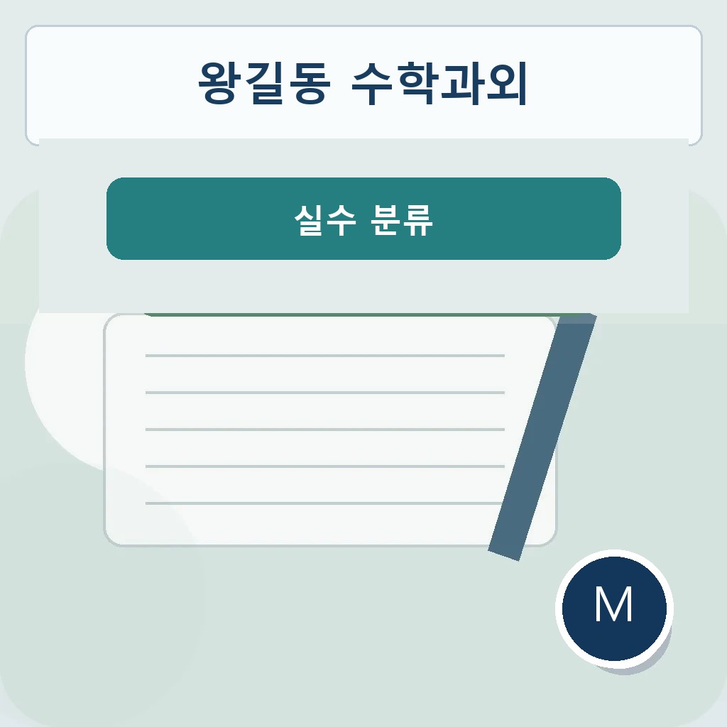 왕길동 수학과외 실수 분류 대표 이미지