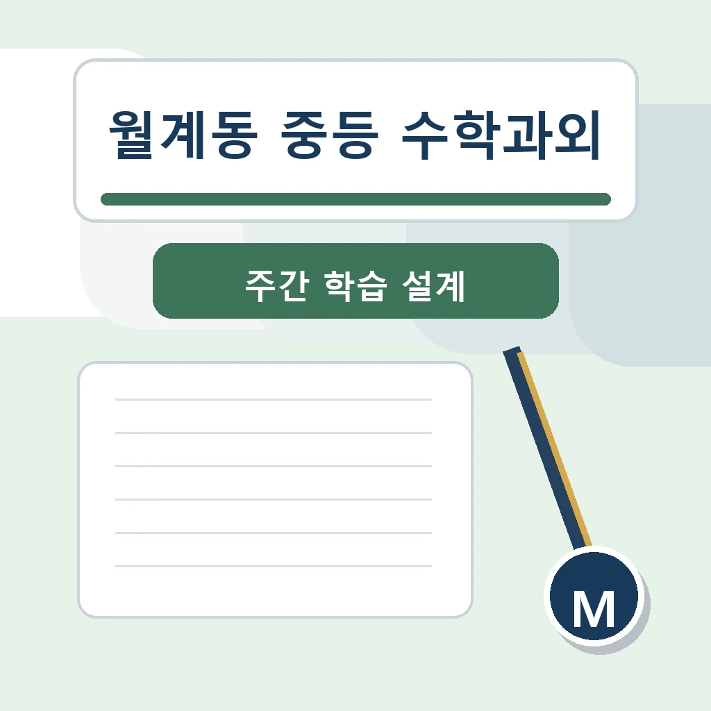 월계동 중학생 중등 수학과외 학습 장면