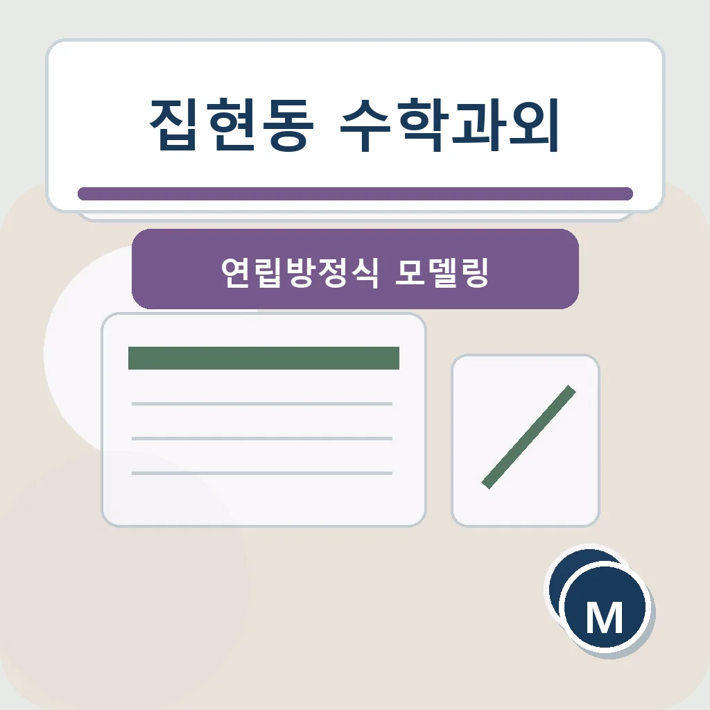 집현동 수학과외 연립방정식 모델링 학습정보
