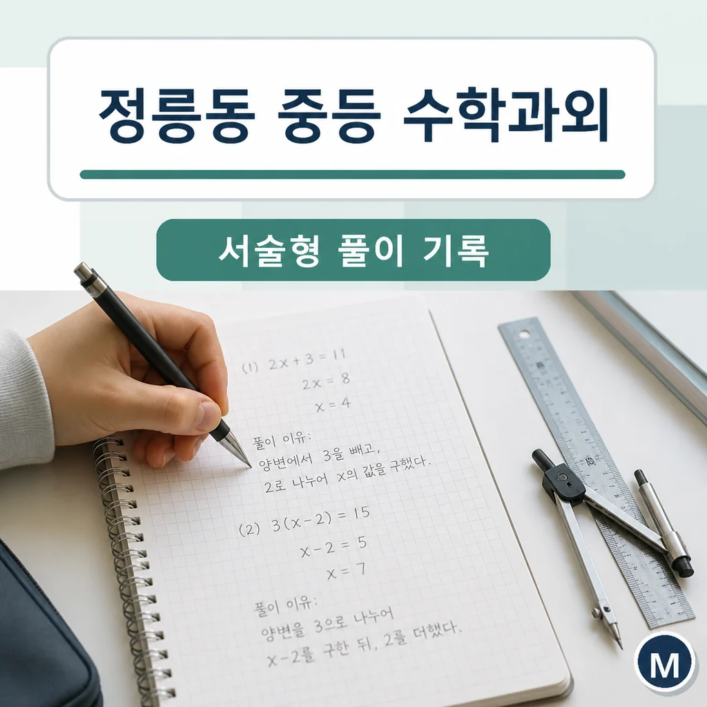 정릉동 중학생 중등 수학과외 학습정보