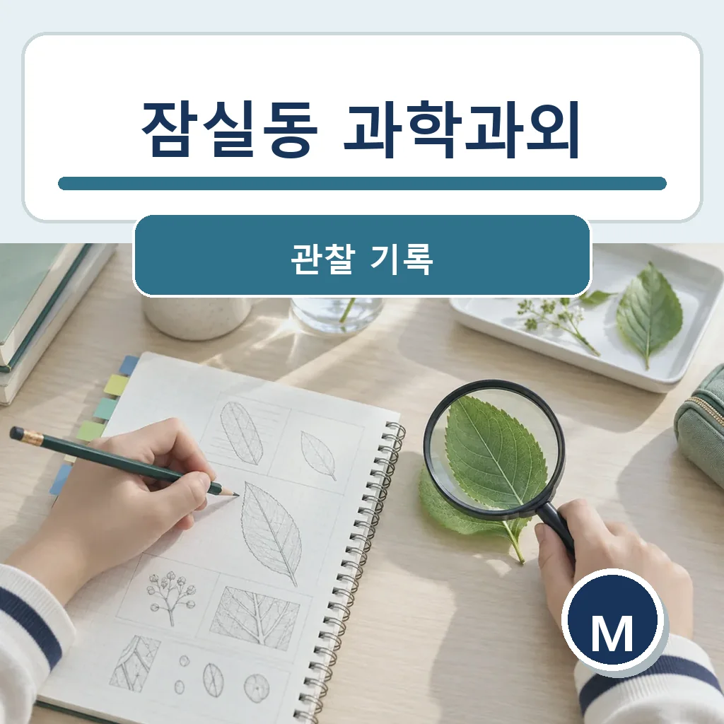 잠실동 과학과외 관찰 기록 학습정보
