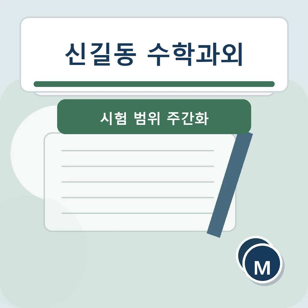 신길동 수학과외 시험 범위 주간화 학습정보