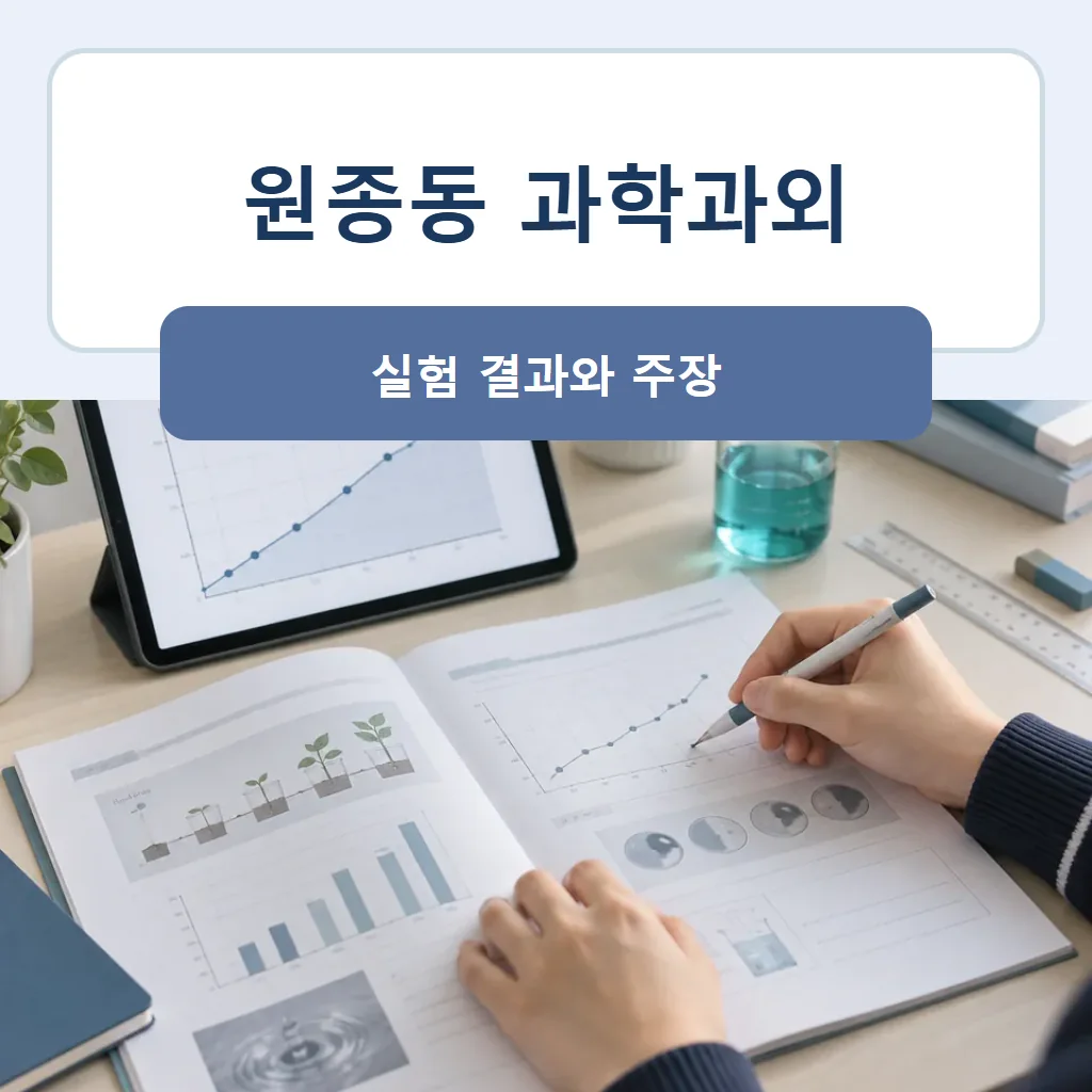 원종동 과학과외 대표 썸네일 · 실험 결과와 주장