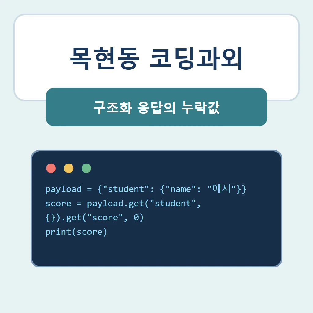 목현동 코딩과외 대표 썸네일 · 구조화 응답의 누락값