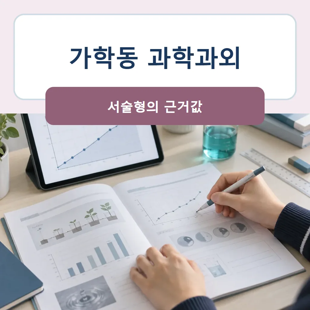 가학동 과학과외 대표 썸네일 · 서술형의 근거값