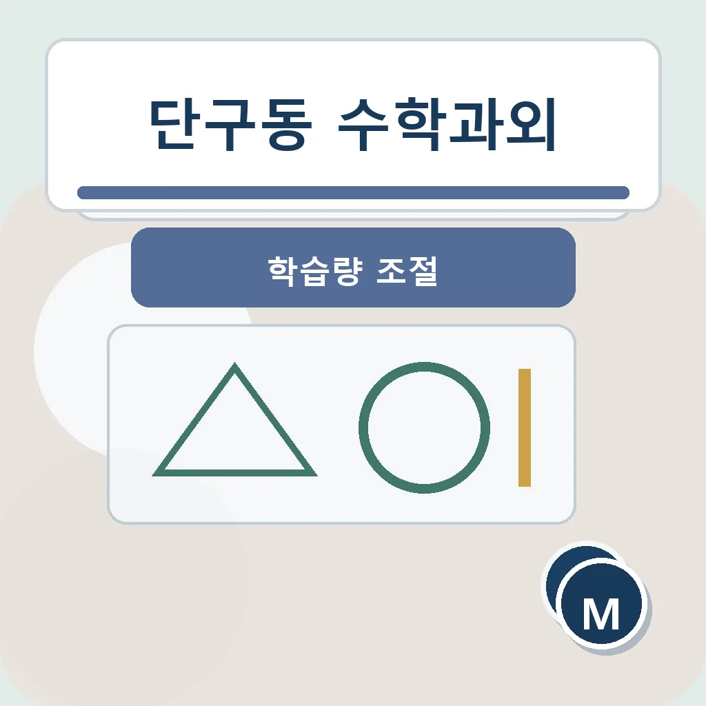 단구동 수학과외 학습량 조절 학습정보